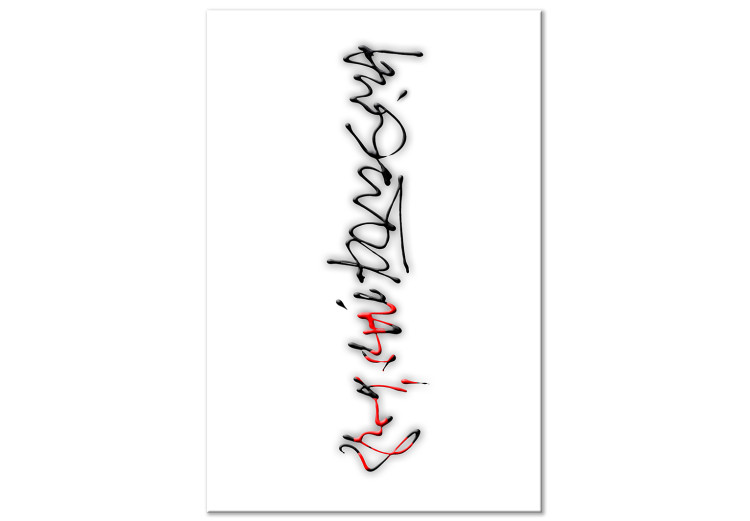 Obraz na płótnie Kaligraficzne ćwiczenia - abstrakcyjne napisy na białym tle