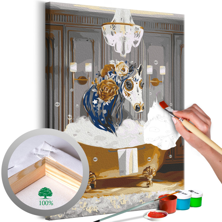 Paint by Number Kit Bathing Horse 135254