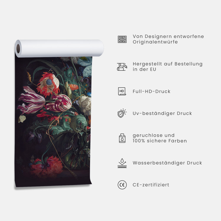 Vliestapete Rosa Blumen wie gemalt - Blumenmotiv mit Mustern und Textur 138454 additionalImage 6