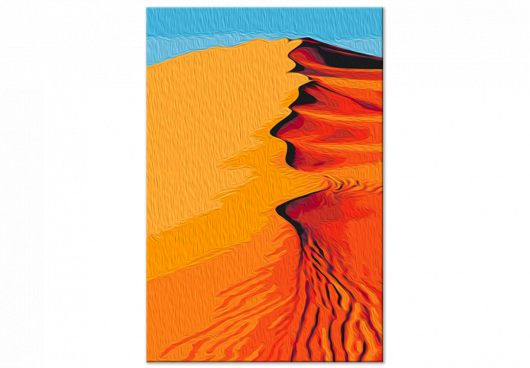 Obraz do malowania po numerach Gorące piaski - pomarańczowe wydmy na tle błękitnego nieba 145154 additionalImage 4