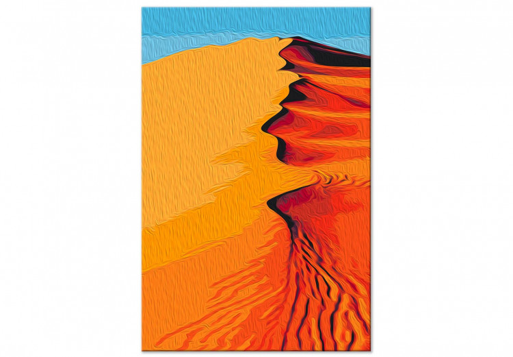 Obraz do malowania po numerach Gorące piaski - pomarańczowe wydmy na tle błękitnego nieba 145154 additionalImage 5