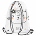 Worek plecak Kocie oblicze - motyw zwierzęcia i napis Cute na białym tle 147354