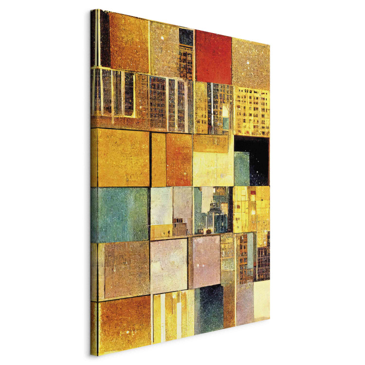 Canvastavla Abstract Squares - A Geometric Composition in Klimt’s Style 151054 additionalImage 2