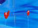Quadro contemporaneo Tulipani su sfondo azzurro  48654 additionalThumb 3