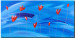 Quadro contemporaneo Tulipani su sfondo azzurro  48654