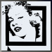 Cuadro decorativo Marilyn clásica - un retrato minimalista femenino en blanco y negro 49154