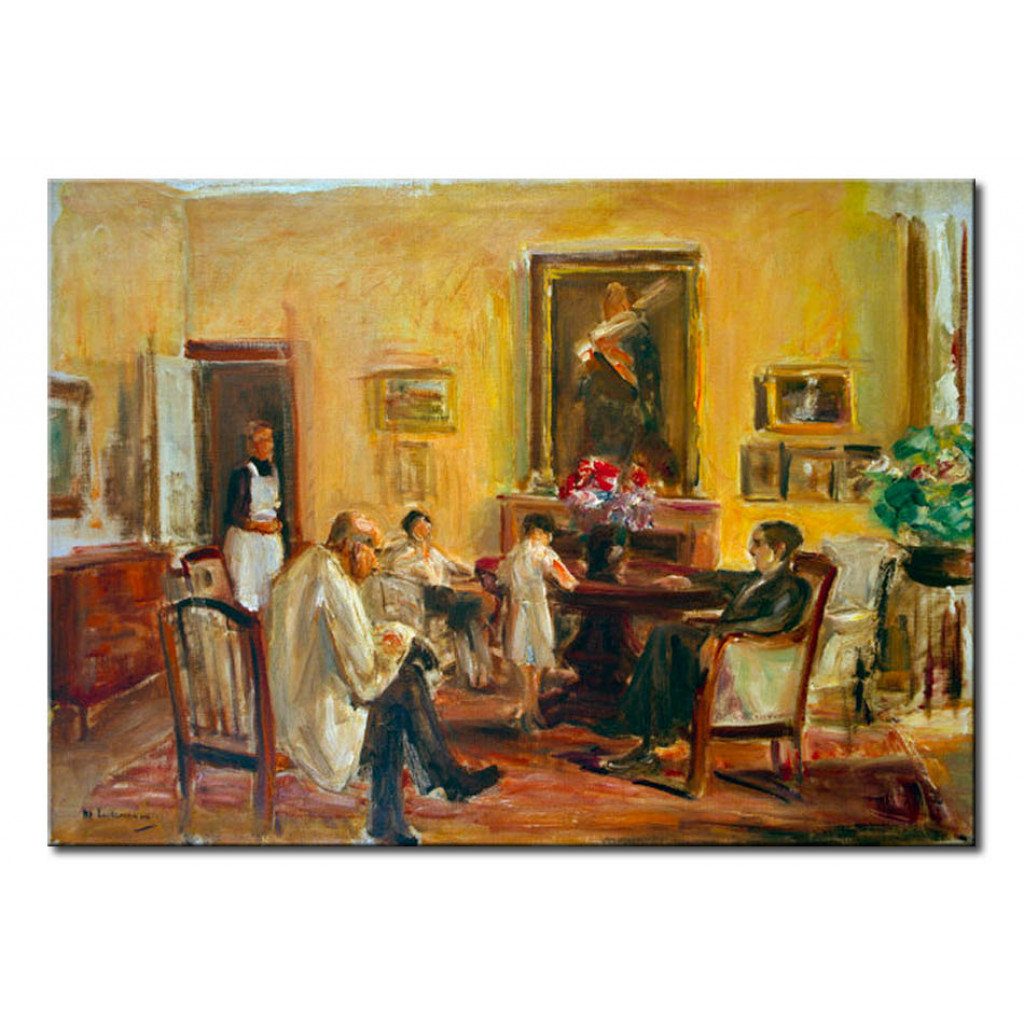 Schilderij  Max Liebermann: The Artist And His Family In His House On The Wannsee
