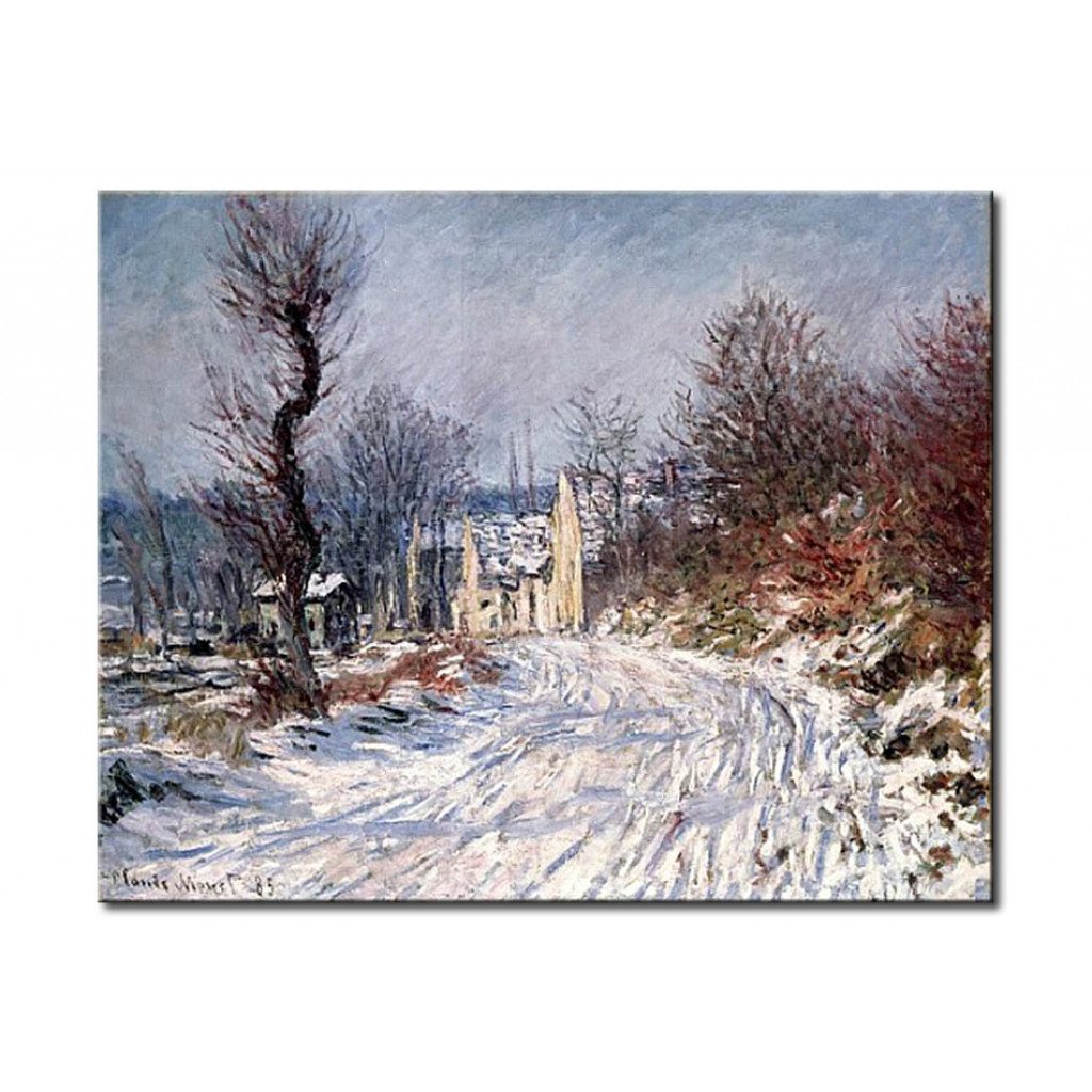 Schilderij  Claude Monet: The Road To Giverny, Winter