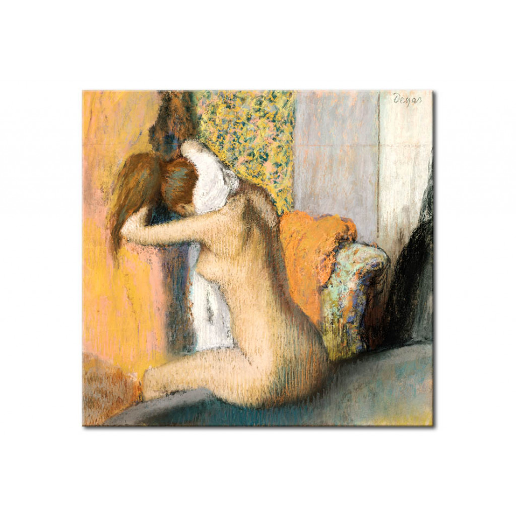 Schilderij  Edgar Degas: After The Bath, Woman Drying Her Neck
