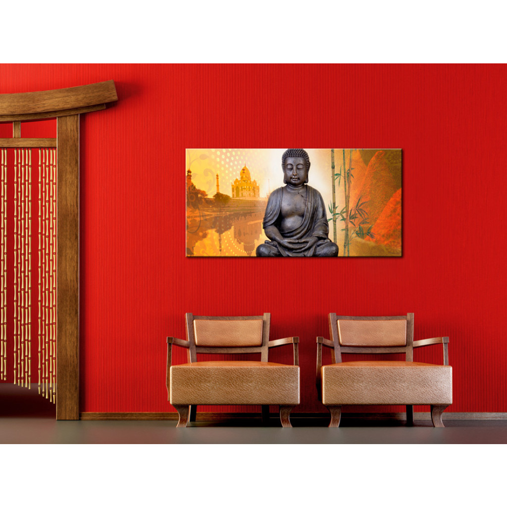 Schilderij  Zen: Happy Buddha
