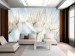 Wall Mural Abstraction - Dandelion Seeds Close-up on a Blurred Background 60354