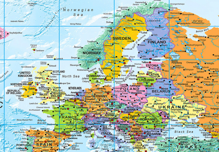 Tablero decorativo en corcho World: Colourful Map [Cork Map] 98054 additionalImage 5