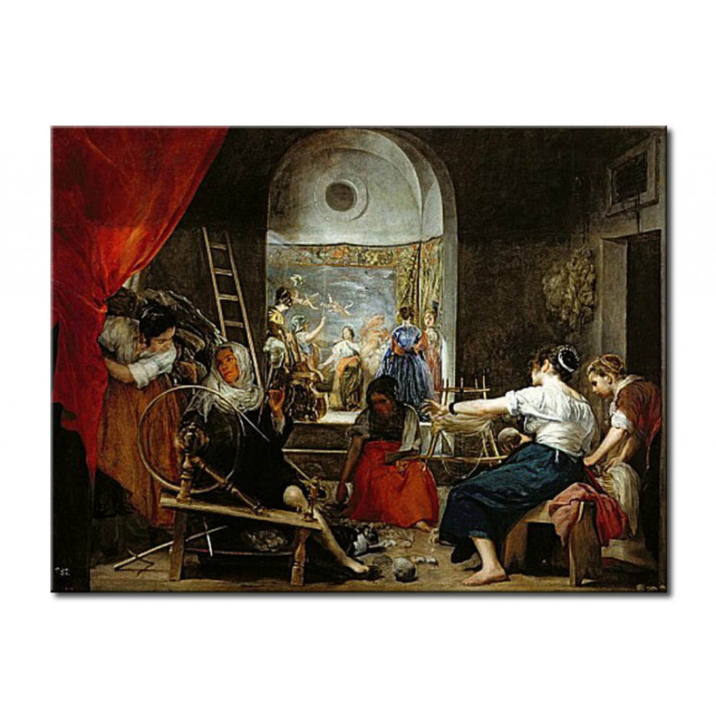 Schilderij  Diego Velázquez: The Spinners, Or The Fable Of Arachne