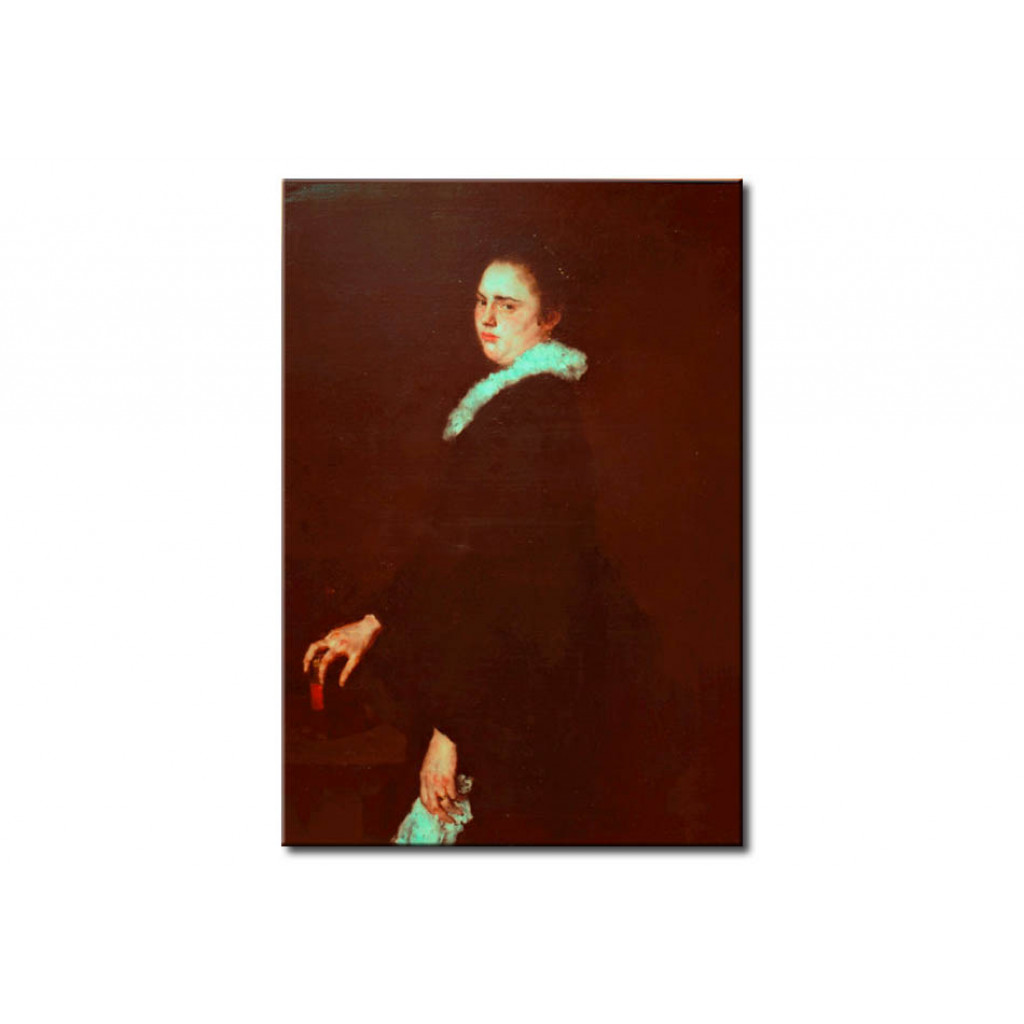 Schilderij  Wilhelm Leibl: Dame In Schwarz