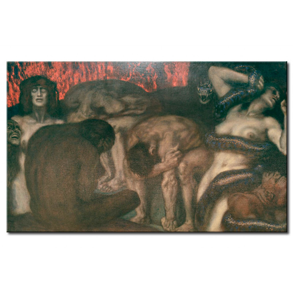 Schilderij  Franz Von Stuck: Inferno