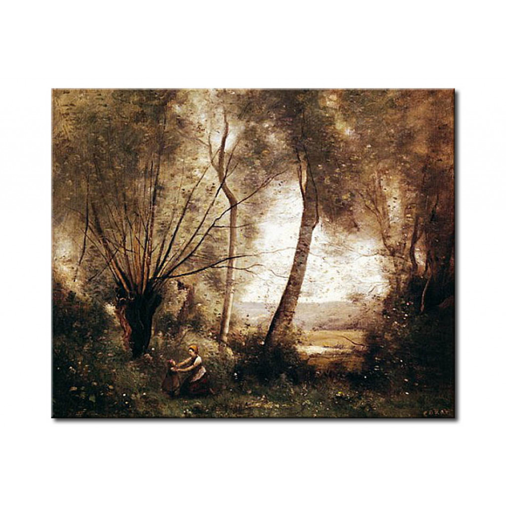 Schilderij  Jean-Baptiste-Camille Corot: Landscape