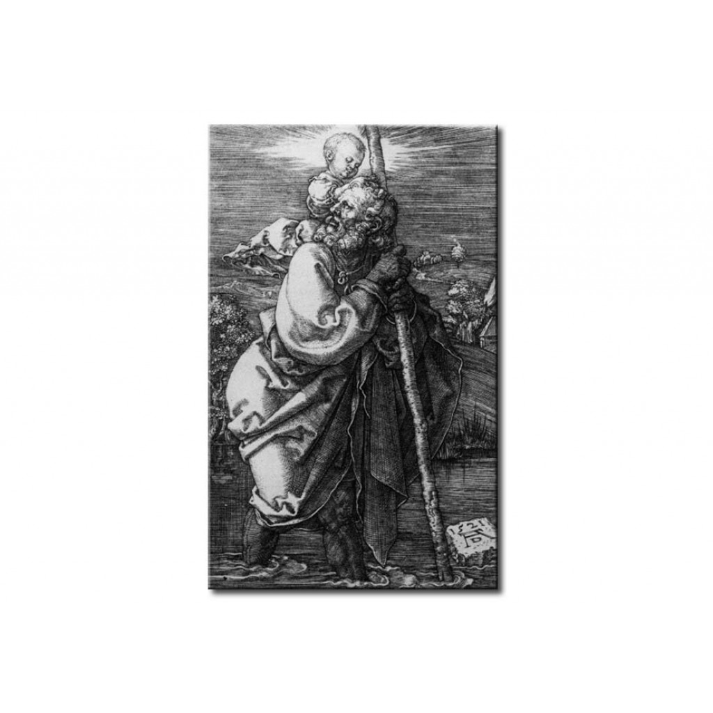 Schilderij  Albrecht Dürer: St. Christopher