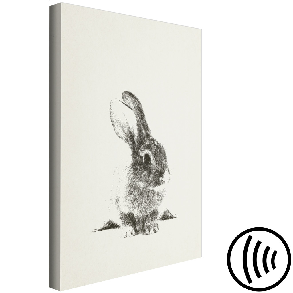 Schilderij  Andere Dieren: Fluffy Bunny (1 Part) Vertical