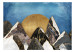 Carta da parati moderna Viaggio nello sconosciuto - Paesaggio astratto, montagne, sole e cielo 137864 additionalThumb 1
