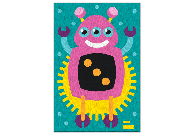 Painting Kit for Children Spaceman - Colorful Robot on a Turquoise Background 149764 additionalImage 7