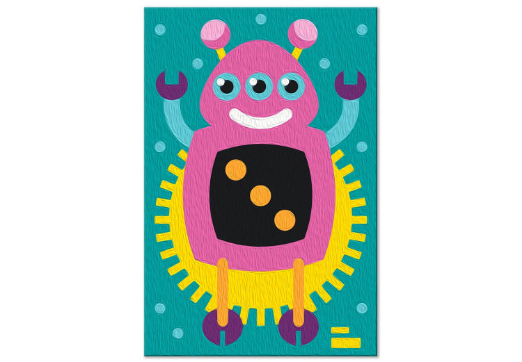 Painting Kit for Children Spaceman - Colorful Robot on a Turquoise Background 149764 additionalImage 6
