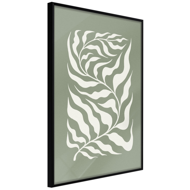 Wall Poster Plant on a Sage Background - Abstract Leaves Inspired by Matisse 150064 additionalImage 5
