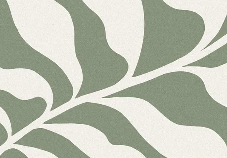 Wall Poster Plant on a Sage Background - Abstract Leaves Inspired by Matisse 150064 additionalImage 3