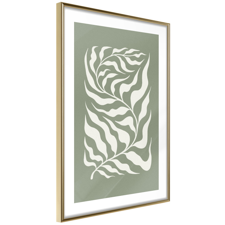 Wall Poster Plant on a Sage Background - Abstract Leaves Inspired by Matisse 150064 additionalImage 7