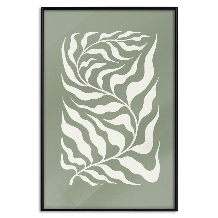Wall Poster Plant on a Sage Background - Abstract Leaves Inspired by Matisse 150064 additionalImage 22