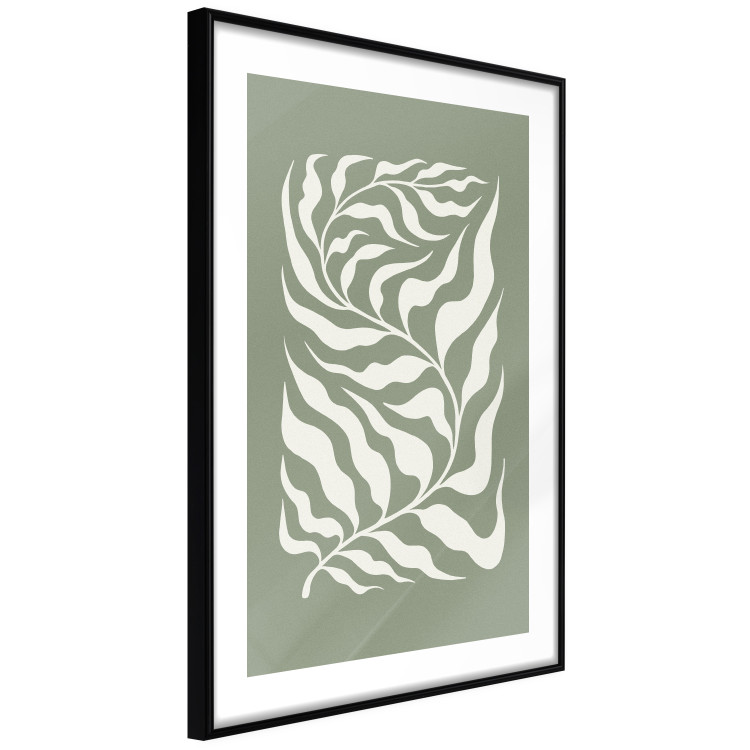 Wall Poster Plant on a Sage Background - Abstract Leaves Inspired by Matisse 150064 additionalImage 6