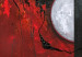 Cuadro Fuego y hielo III (1-pieza) - abstracción roja en fondo gris 48064 additionalThumb 3
