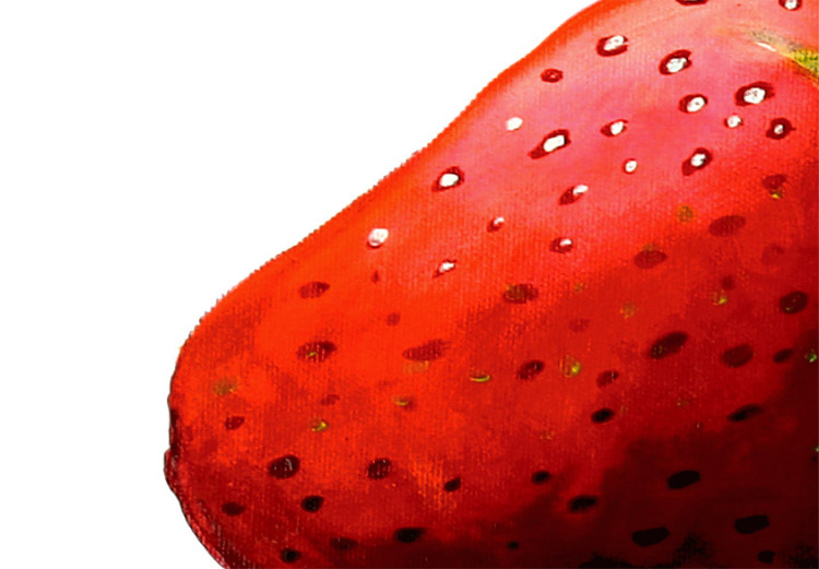 Cadre mural Nature morte (3 pièces) - Composition de fraises sur fond blanc 48464 additionalImage 3