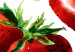 Cadre mural Nature morte (3 pièces) - Composition de fraises sur fond blanc 48464 additionalThumb 2