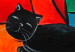 Toile déco Dame avec un chat noir  49164 additionalThumb 3