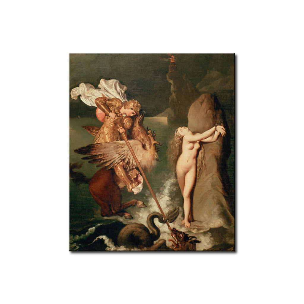 Schilderij  Jean-Auguste-Dominique Ingres: Ruggero Rescues Angelica