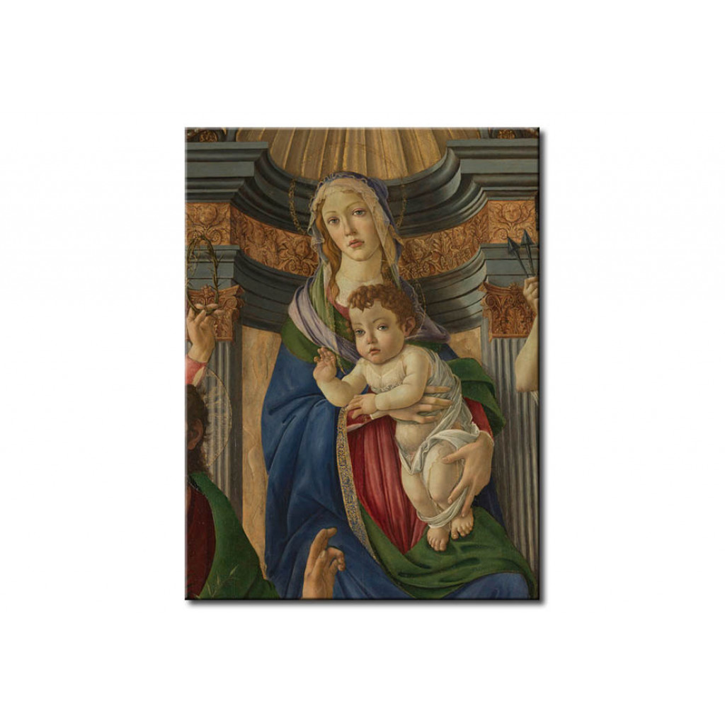 Reprodução Madonna And Child Enthroned, Angels And Saints
