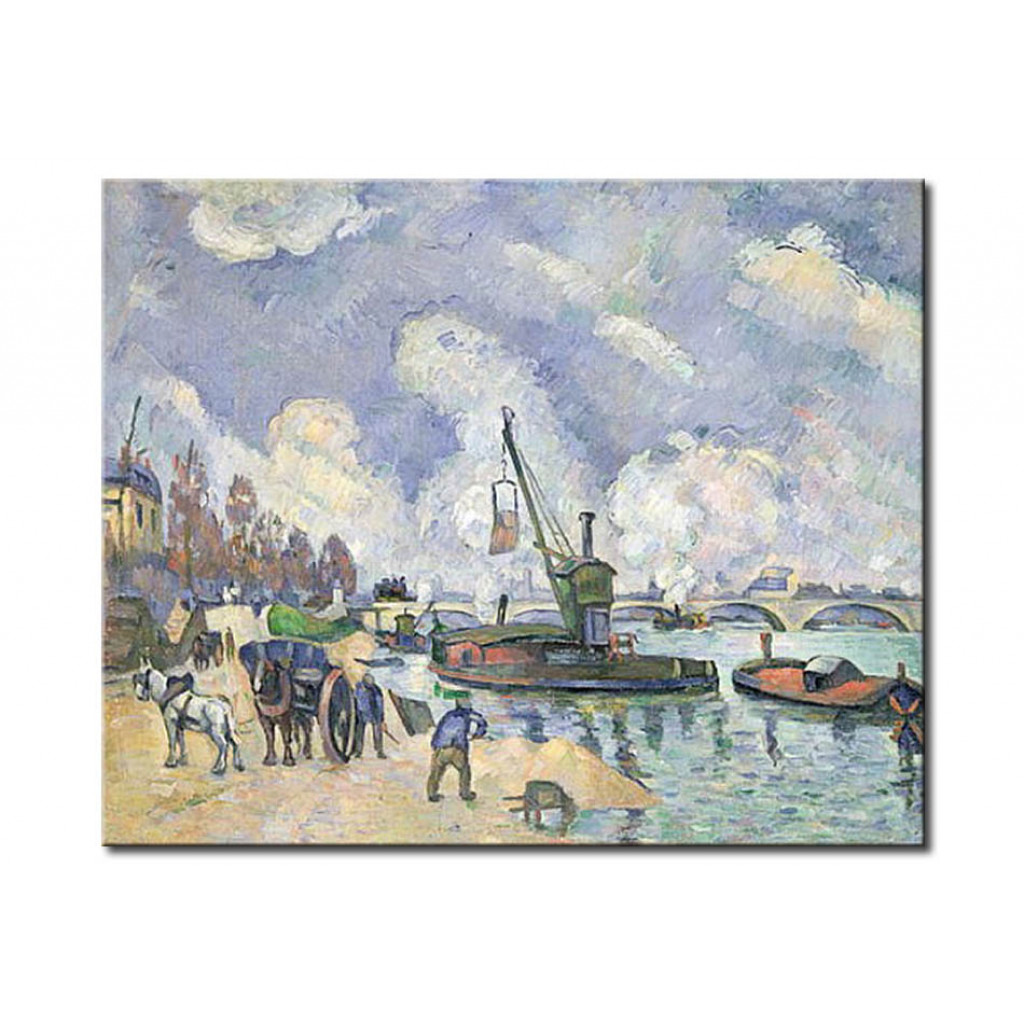 Schilderij  Paul Cézanne: Quai De Bercy, Paris