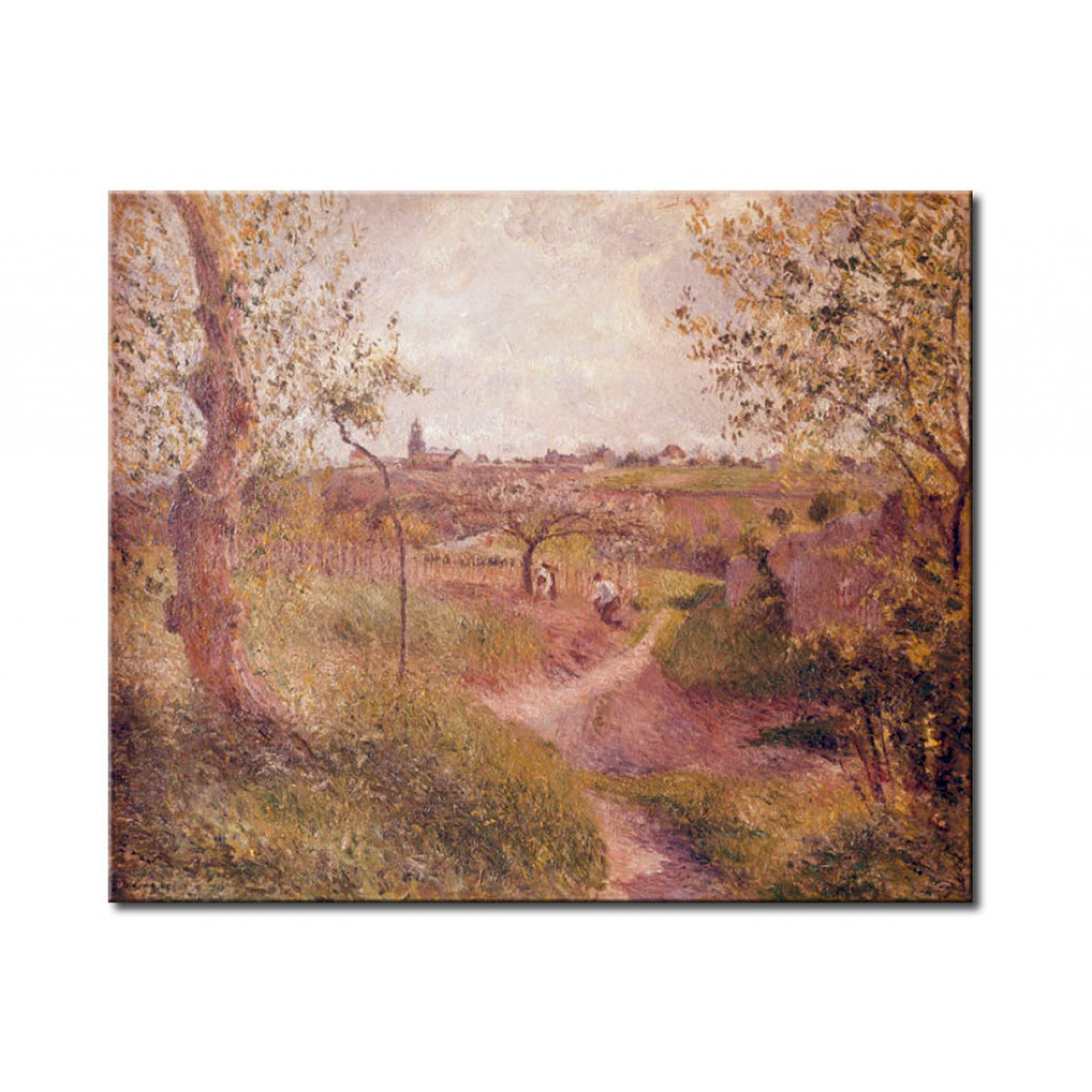 Schilderij  Camille Pissarro: Chemin Montant A Travers Champs. Cote Des Grouettes. Pontoise