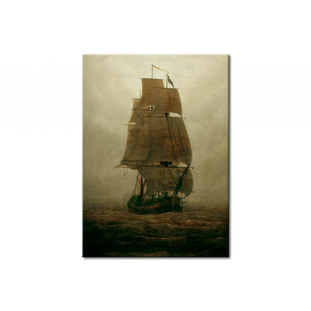 Reprodução Da Pintura Famosa Sailing Ship In The Fog