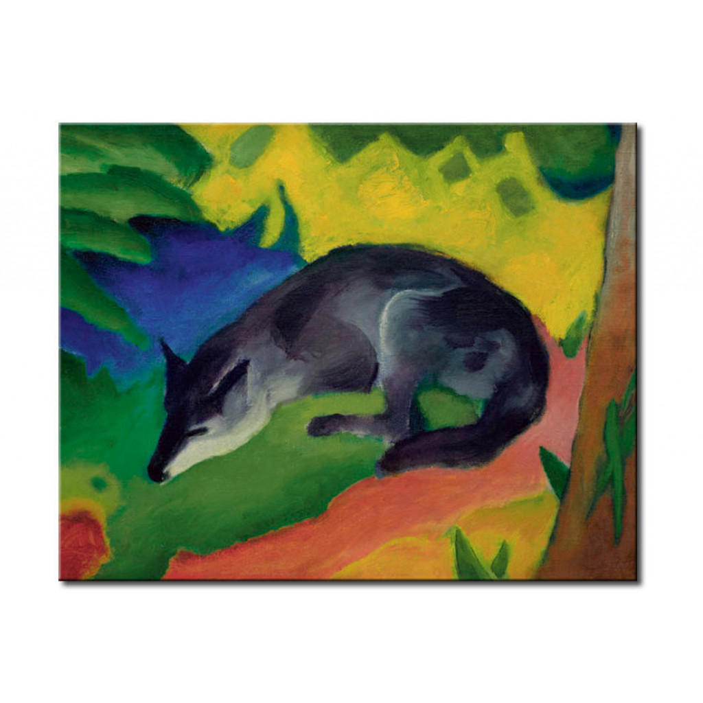 Schilderij  Franz Marc: Black And Blue Fox