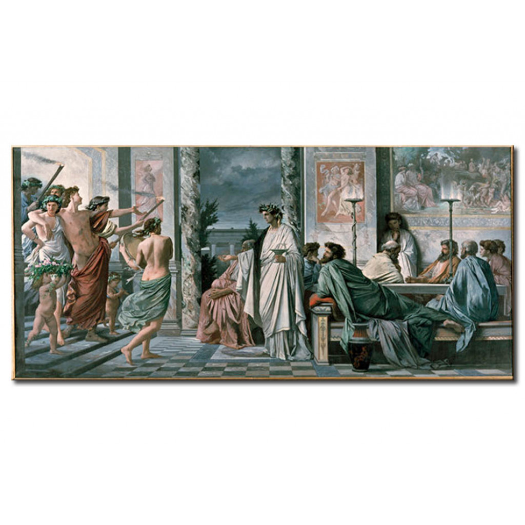 Schilderij  Anselm Feuerbach: Plato's Banquet