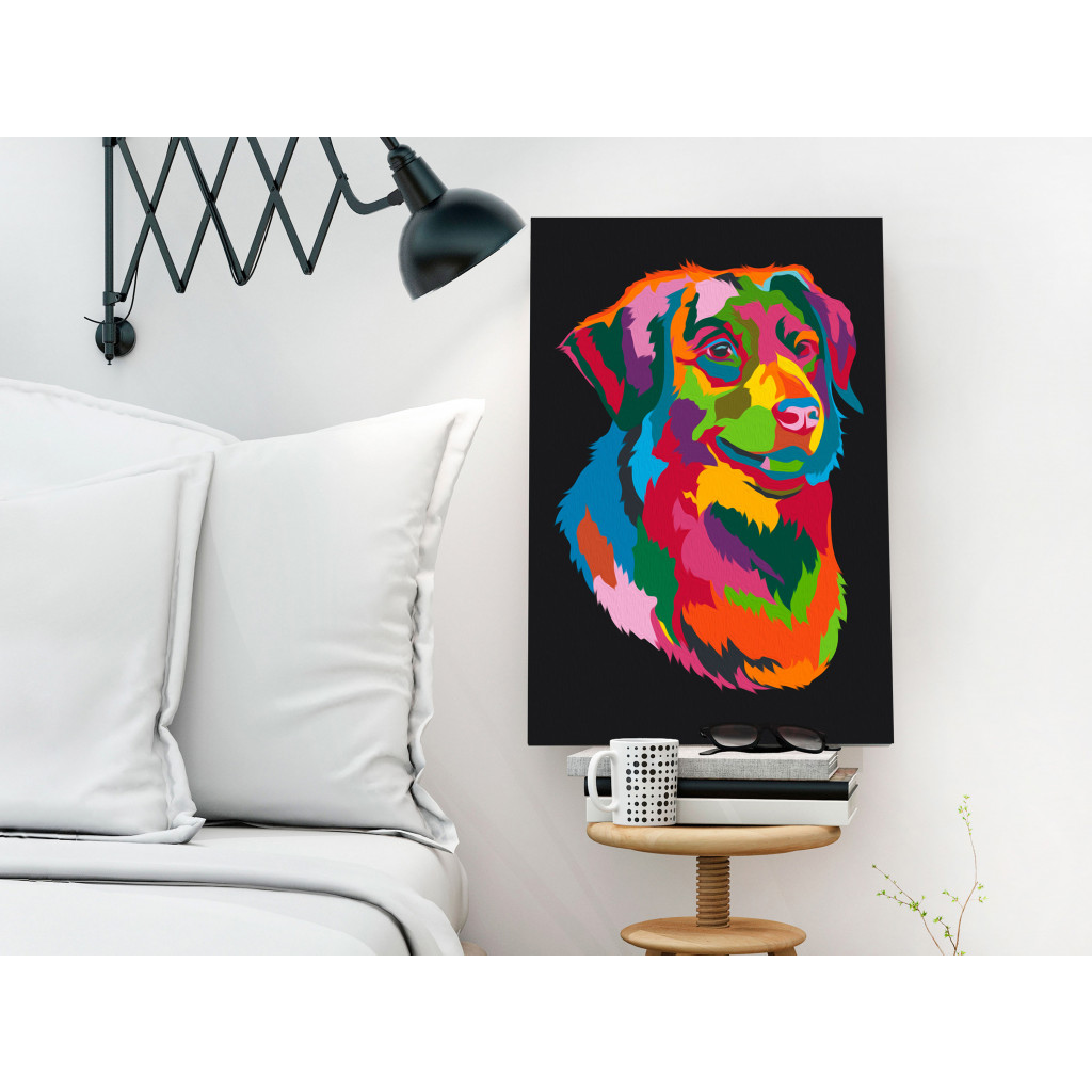 Obraz Do Malowania Po Numerach Kolorowy Pies