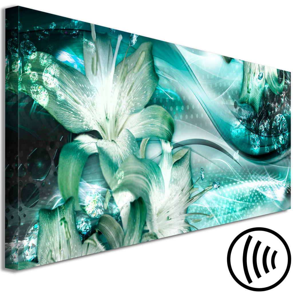 Schilderij  Florale Motieven: Emerald Dream (1 Part) Narrow