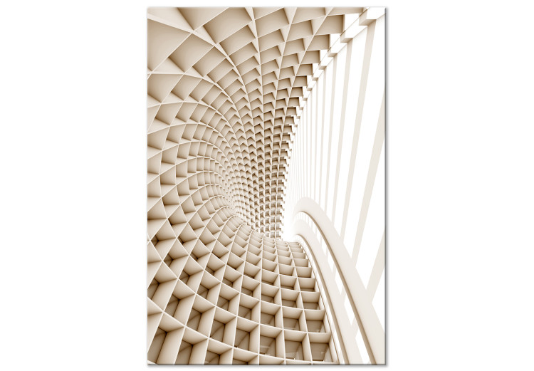 Cuadro en lienzo Túnel 3D - un tema arquitectónico abstracto en colores brillantes