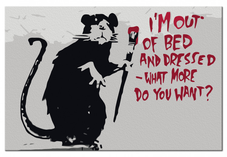 Tableau peinture par numéros I'm Out Of Bed And Dressed (Banksy Street Art Graffiti) 132474 additionalImage 7