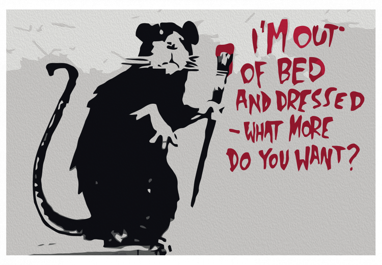  Dibujo para pintar con números I'm Out Of Bed And Dressed (Banksy Street Art Graffiti) 132474 additionalImage 6