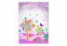 Foto Tapete Bunte Bäume - Kindergrafik mit Blumen und Vögeln 141274 additionalThumb 1