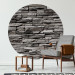 Fotomurales redondos Brick Wall - Steel-Gray Wall Made of Stone Composition 149174 additionalThumb 2