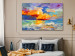 Cuadro en vidrio acrílico Seascape - Painted Sun at Sunset in Vivid Colors [Glass] 150774 additionalThumb 4