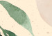Rund tavla Plant Abstraction - Large Leaves in Pastel Browns and Greens 151474 additionalThumb 4